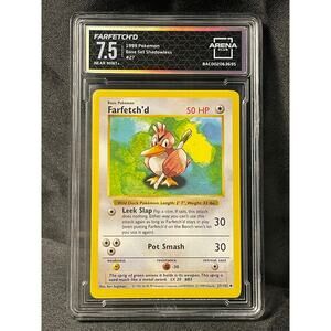 1999 Farfetch’d Shadowless #27 Pokémon Base Set ArenaClub Graded Near Mint+ 7.5